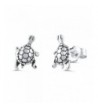 Sterling Silver Small Turtle Earrings