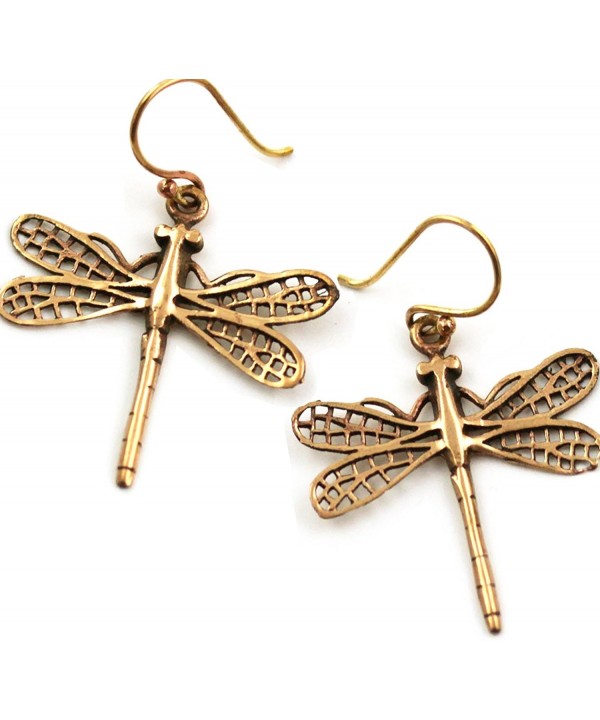 Filigree Dragonfly Earrings Thailand Jewelry