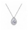 Odette Micro Pave Pear Shaped Solitaire Necklace