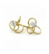 Yellow Zirconia Celtic Screwback Earrings
