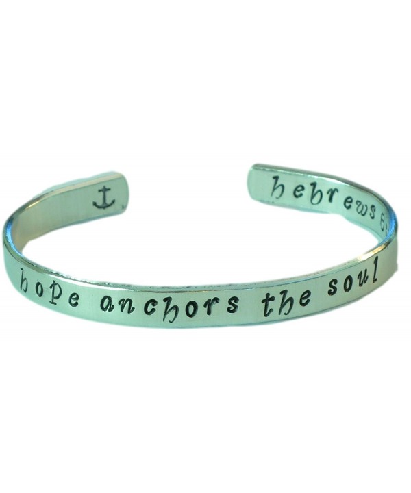 Hand stamped Bracelet anchors bracelet