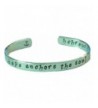 Hand stamped Bracelet anchors bracelet