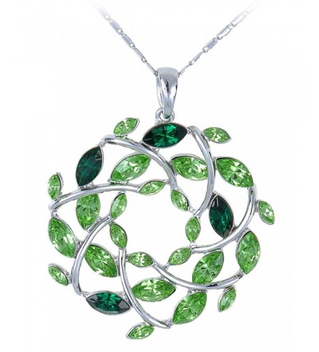 Alilang Silvery Gemstones Christmas Necklace
