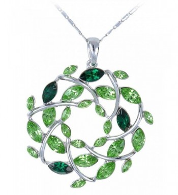 Alilang Silvery Gemstones Christmas Necklace