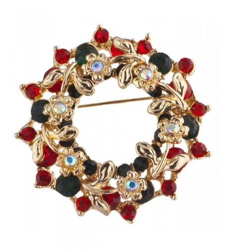 Lux Accessories Goldtone Crystal Christmas