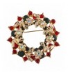 Lux Accessories Goldtone Crystal Christmas