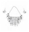 Swrose Jewelry Necklace Earrings Silver