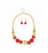 Lux Accessories Statement Necklace Earrings