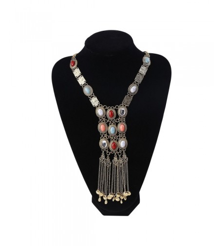Paxuan Antique Turquoise Necklace Statement