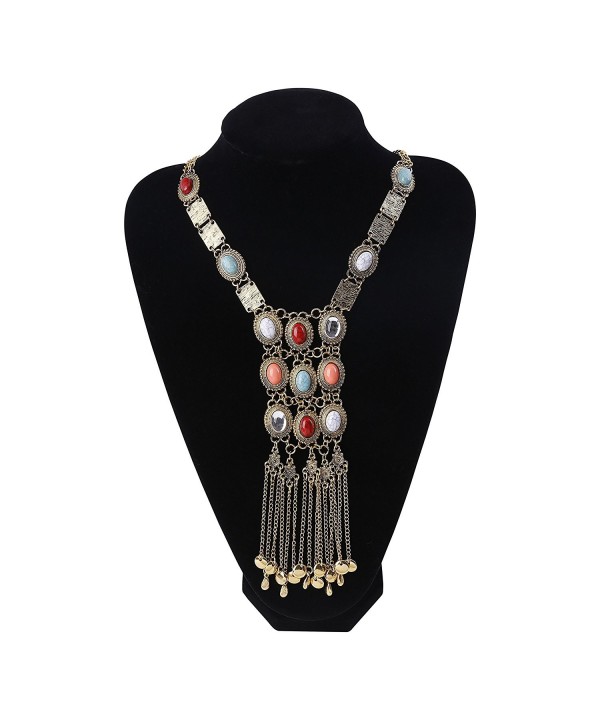 Paxuan Antique Turquoise Necklace Statement