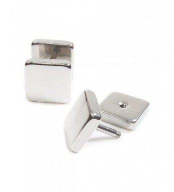 Stainless Steel Plain Square Earrings