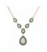 Lux Accessories Teardrop Statement Necklace