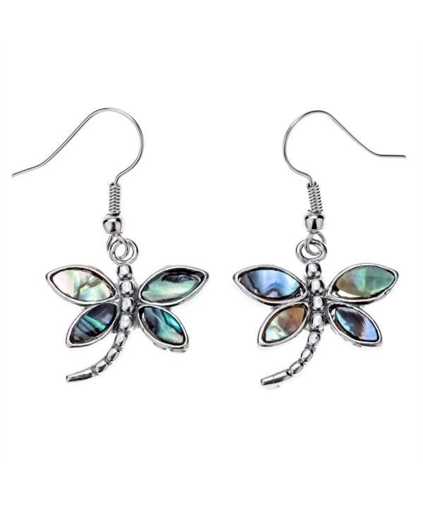 Szxc Jewelry Dragonfly Abalone Earrings