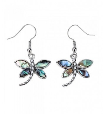 Szxc Jewelry Dragonfly Abalone Earrings