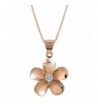 Plated Sterling Plumeria Necklace Pendant