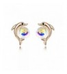 Animal Dolphin Plated Earring Colorful