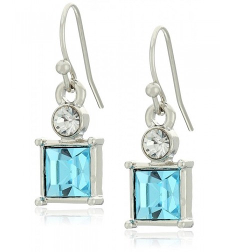 1928 Jewelry Silver Tone Crystal Earrings