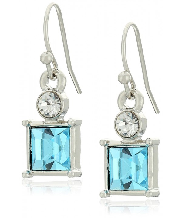 1928 Jewelry Silver Tone Crystal Earrings