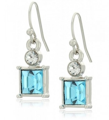 1928 Jewelry Silver Tone Crystal Earrings