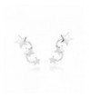 Triple Studded Earlobe Sterling Earrings