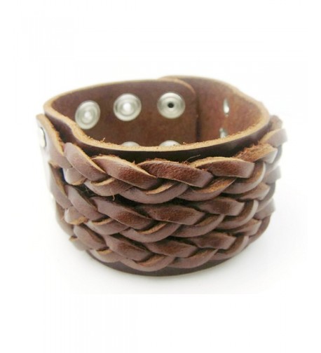 APECTO Jewelry Leather Wristband Bracelet