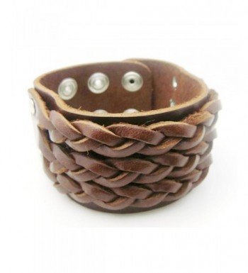 APECTO Jewelry Leather Wristband Bracelet