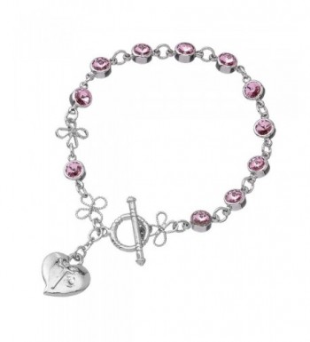 Pink Swarovski Bead Rosary Bracelet