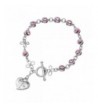 Pink Swarovski Bead Rosary Bracelet