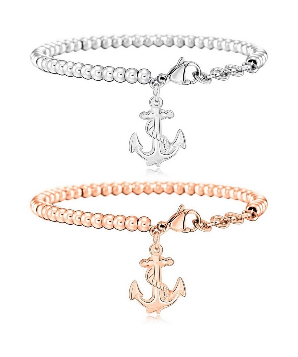 MOWOM Silver Stainless Bracelet Nautical