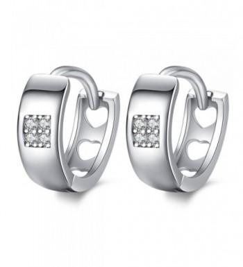 Sterling Silver Zirconia Huggie Earrings