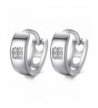 Sterling Silver Zirconia Huggie Earrings