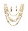 SDLM Fashion Multi strand Costume Necklace