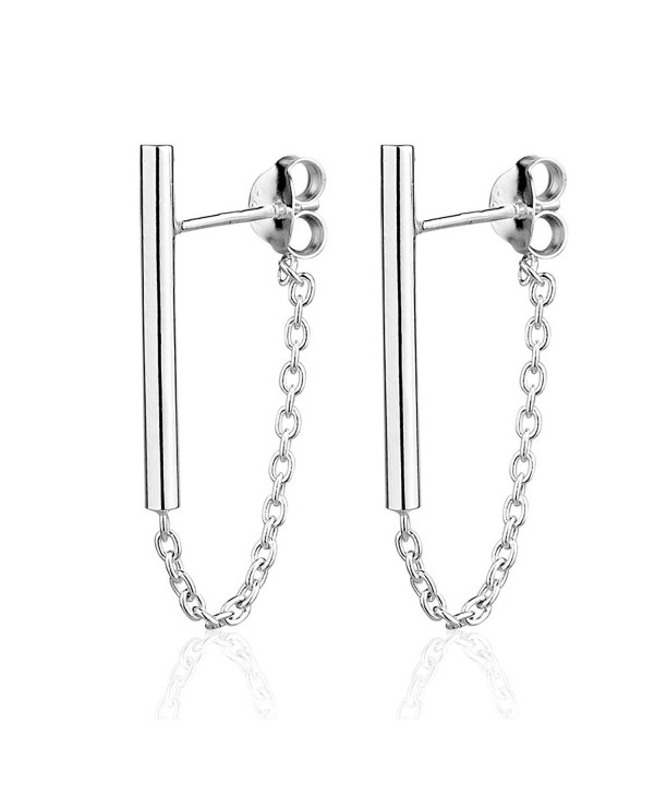 Sterling Silver Vertical Backing Earrings