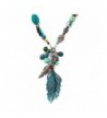 Western Peak Feather Necklace Earrings