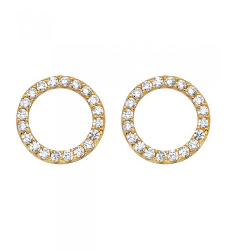 Yellow Plated Sterling Zirconia Earrings