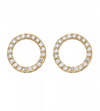 Yellow Plated Sterling Zirconia Earrings