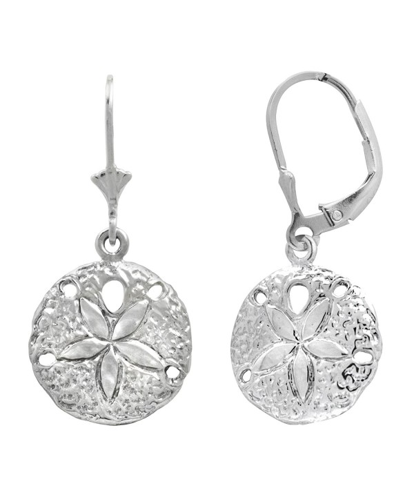 Sterling Silver Dollar Leverback Earrings