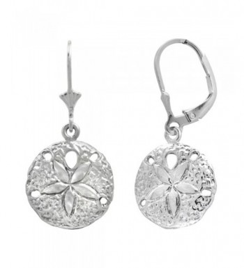 Sterling Silver Dollar Leverback Earrings