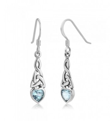Sterling Silver Celtic Gemstone Earrings