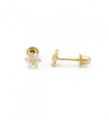 Yellow Gold Little Flower Earrings