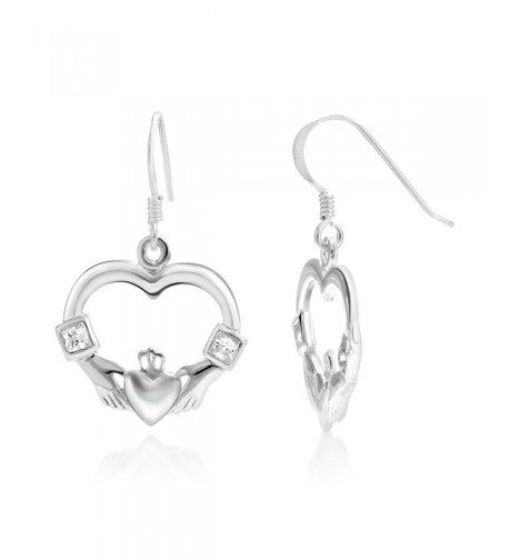 Sterling Silver Claddagh Friendship Earrings