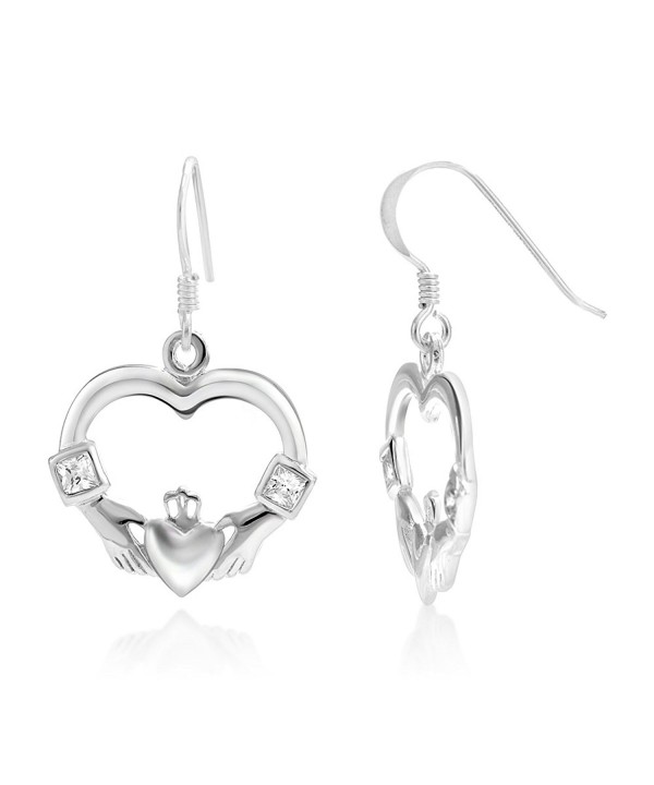 Sterling Silver Claddagh Friendship Earrings