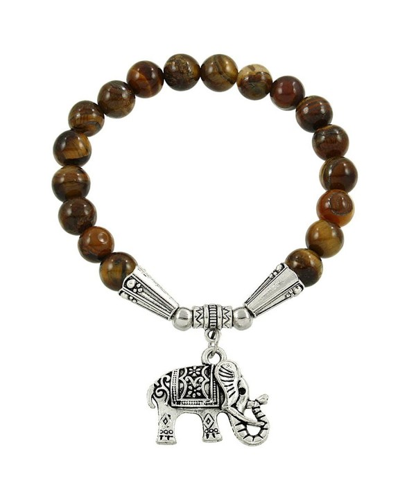 Falari Elephant Bracelet Tiger Eye B2448 TE
