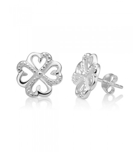 Sterling Silver Clover Shaped Earrings