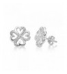 Sterling Silver Clover Shaped Earrings