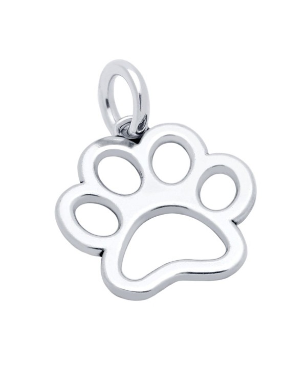 Sterling Silver Paw Print Charm