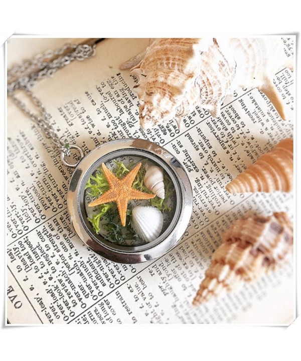 sea maiden Moss Starfish Necklace Nautical