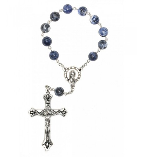 Decade Pocket Rosary Sodalite Gemstones