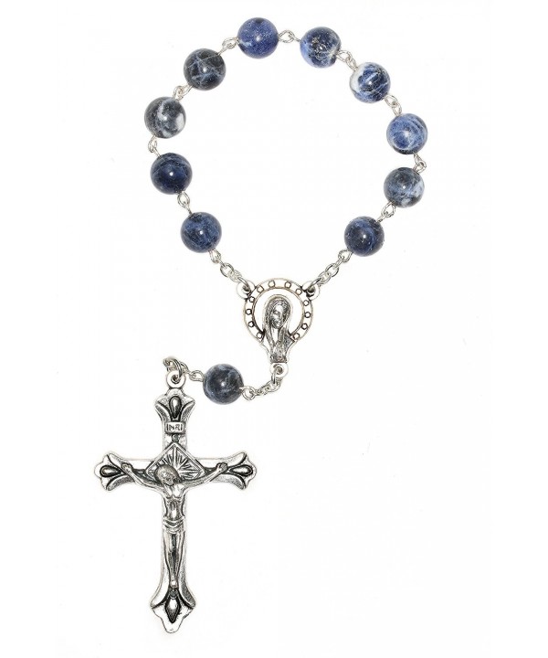 Decade Pocket Rosary Sodalite Gemstones
