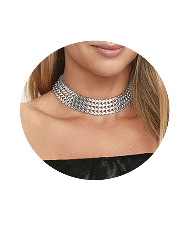 Daycindy Adjustable Chevron Choker Necklace